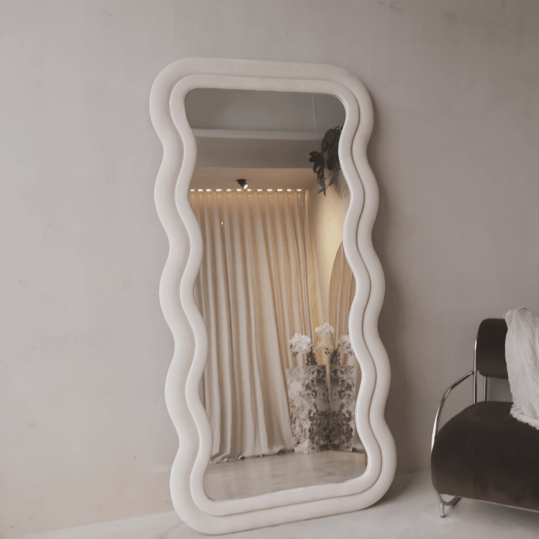 Casa Wavy Nude Full Length Mirror - 100cm x 200cm - Mirrors by Reflect