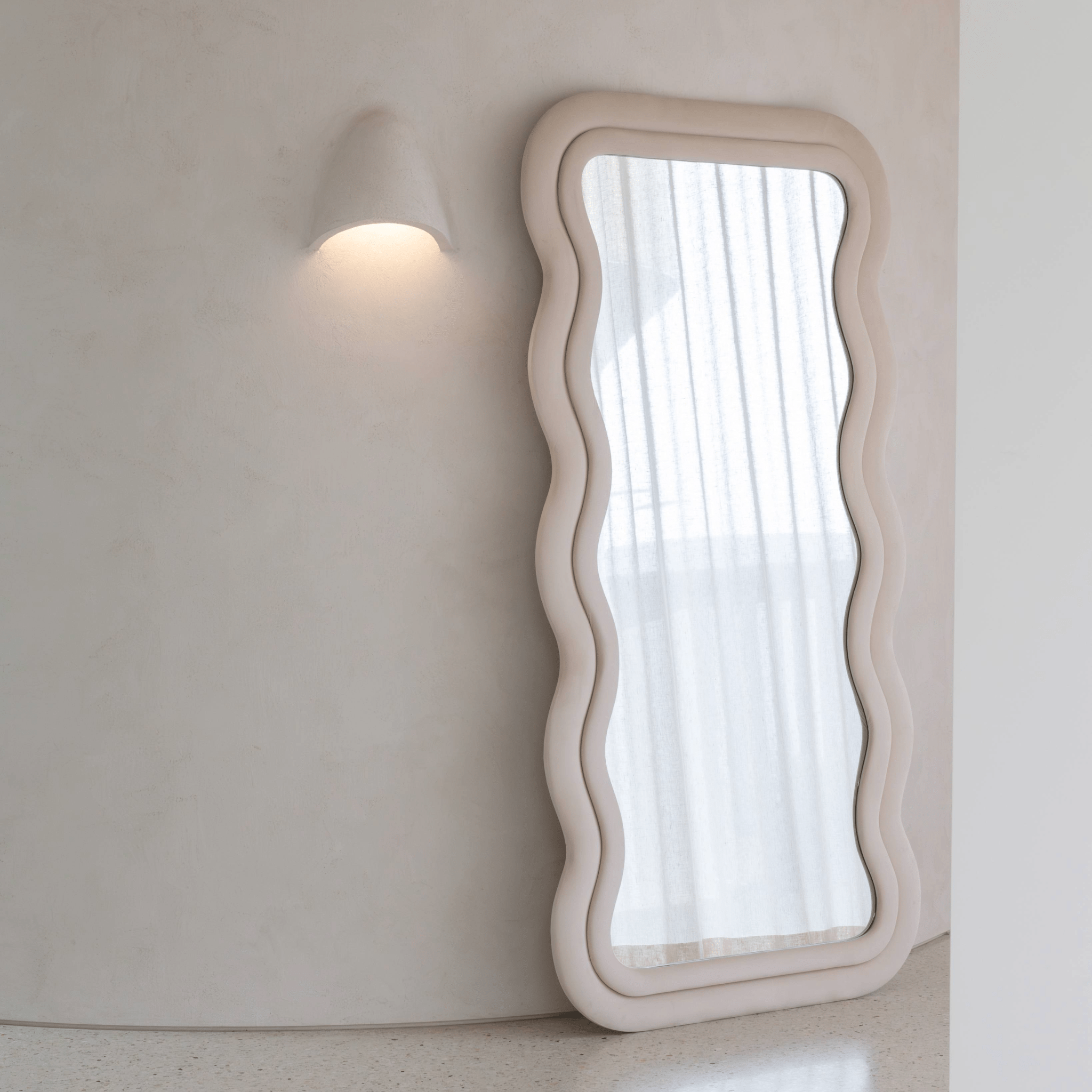 Casa Wavy Nude Full Length Mirror - 80cm x 180cm - Mirrors by Reflect