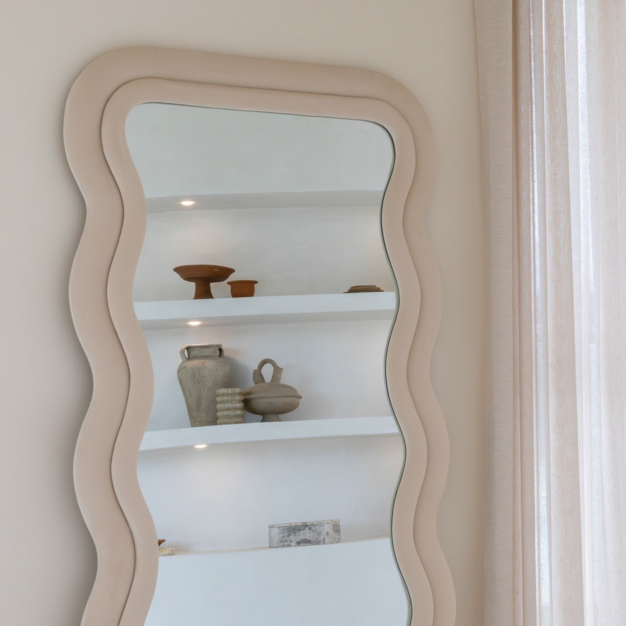 Casa Wavy Nude Full Length Mirror - 80cm x 180cm - Mirrors by Reflect