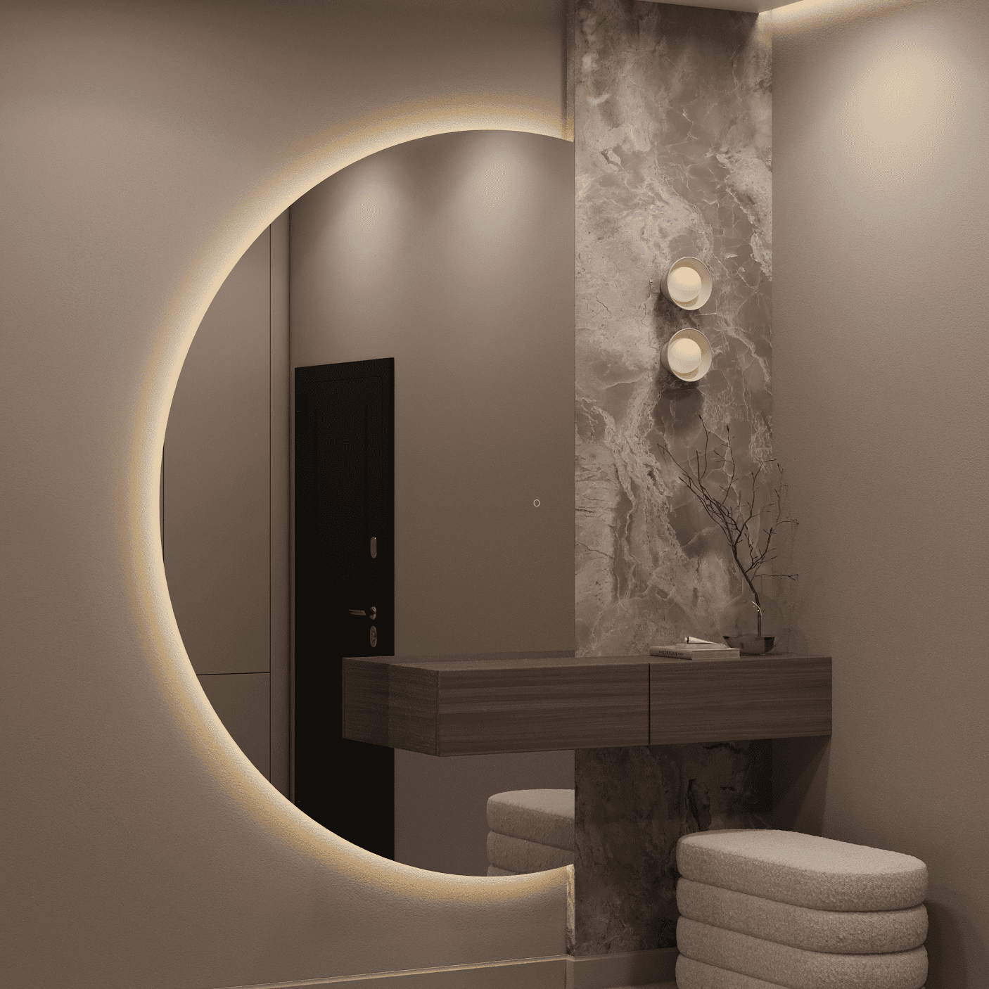 Célina | Half Moon Mirror - Mirrors by Reflect