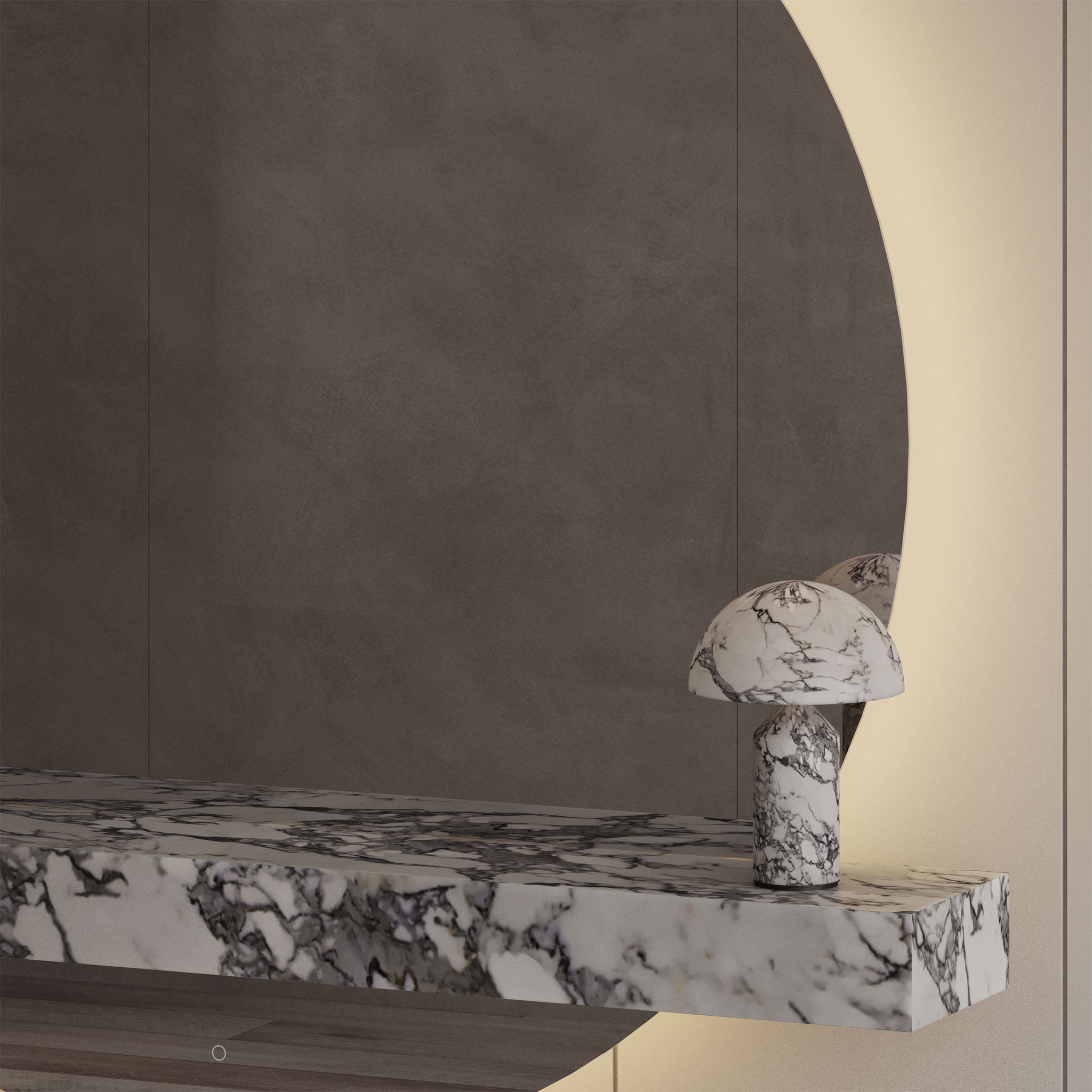 Céline | Large Round Mirror - Mirrors by Reflect