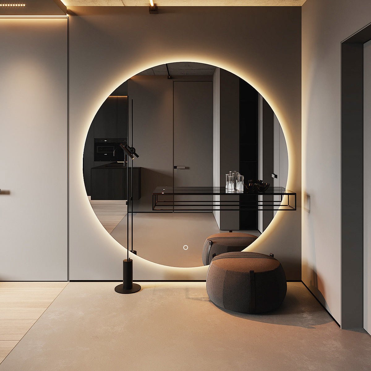 Céline | Large Round Mirror - Mirrors by Reflect