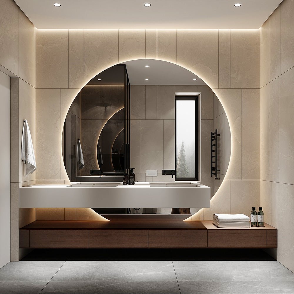 Céline | Large Round Mirror - Mirrors by Reflect