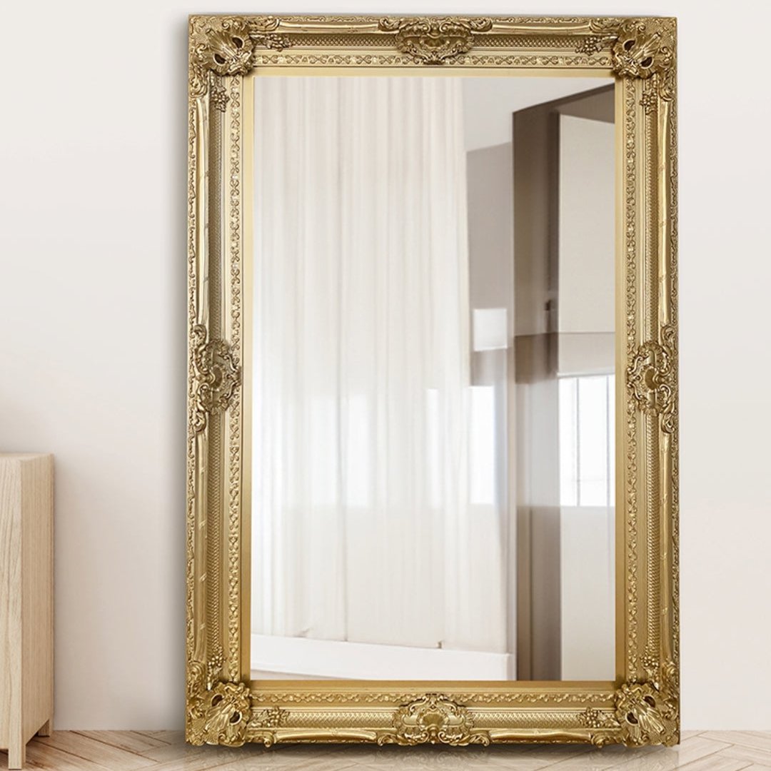 Gisèle - Gold Full Length Mirror 125cm x 195cm - Mirrors by Reflect