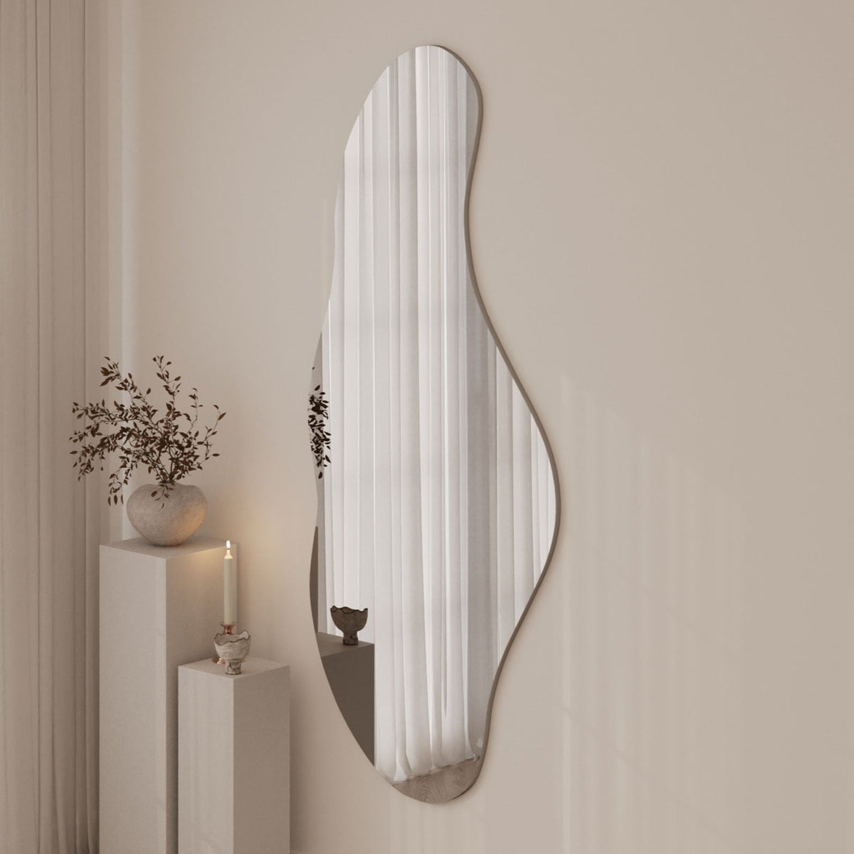 Lumina Frameless Irregular Wall Mirror - 80cm x 180cm - Mirrors by Reflect