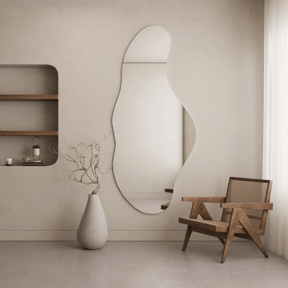 Lumina Frameless Irregular Wall Mirror - 80cm x 180cm - Mirrors by Reflect